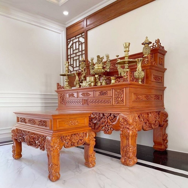 Bàn Sập Thờ Gỗ Đẹp Mã ST04
